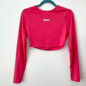 Gymshark crop long sleeve size small